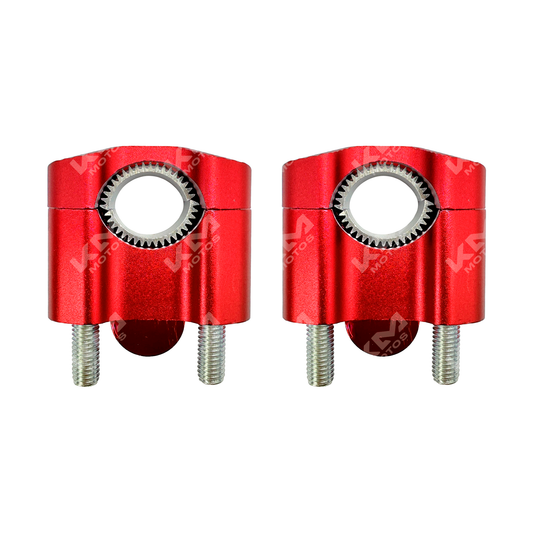 Anclas de timón de lujo en color rojo de la marca KMS, con detalles metálicos y acabado elegante.