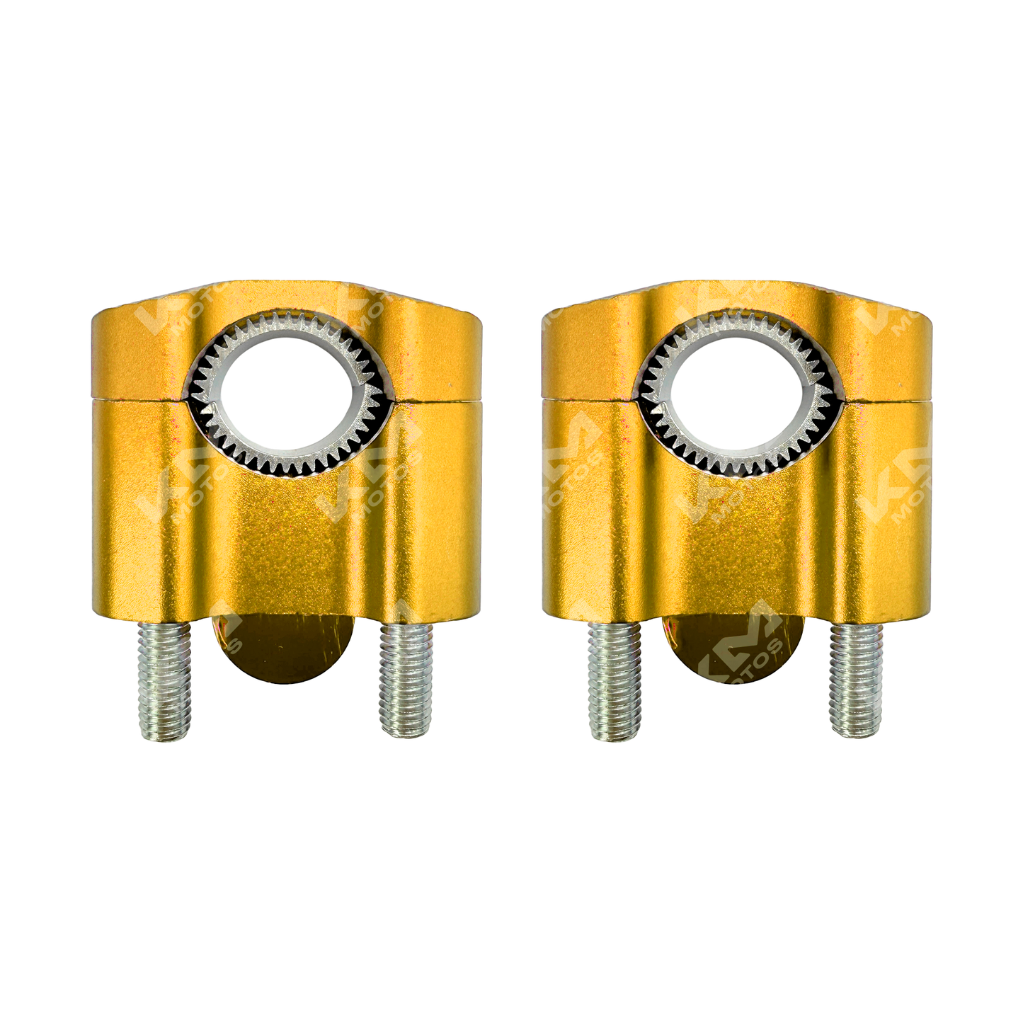 Anclas de timón de lujo color dorado KMS, accesorios de timón con acabado brillante y elegante sobre fondo neutro.
