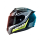 CASCO CERRADO INTEGRAL + DISENO RXR NEGRO/VERDE DOT