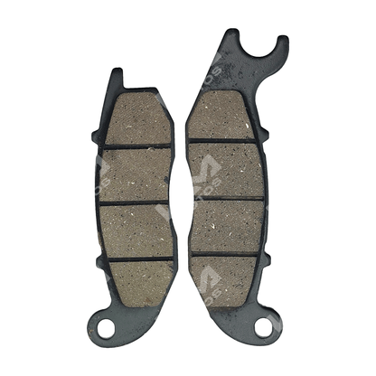 Pastilla de freno KM Motos XTZ150, vista lateral con superficie de fricción y estructura de metal, para motocicleta.