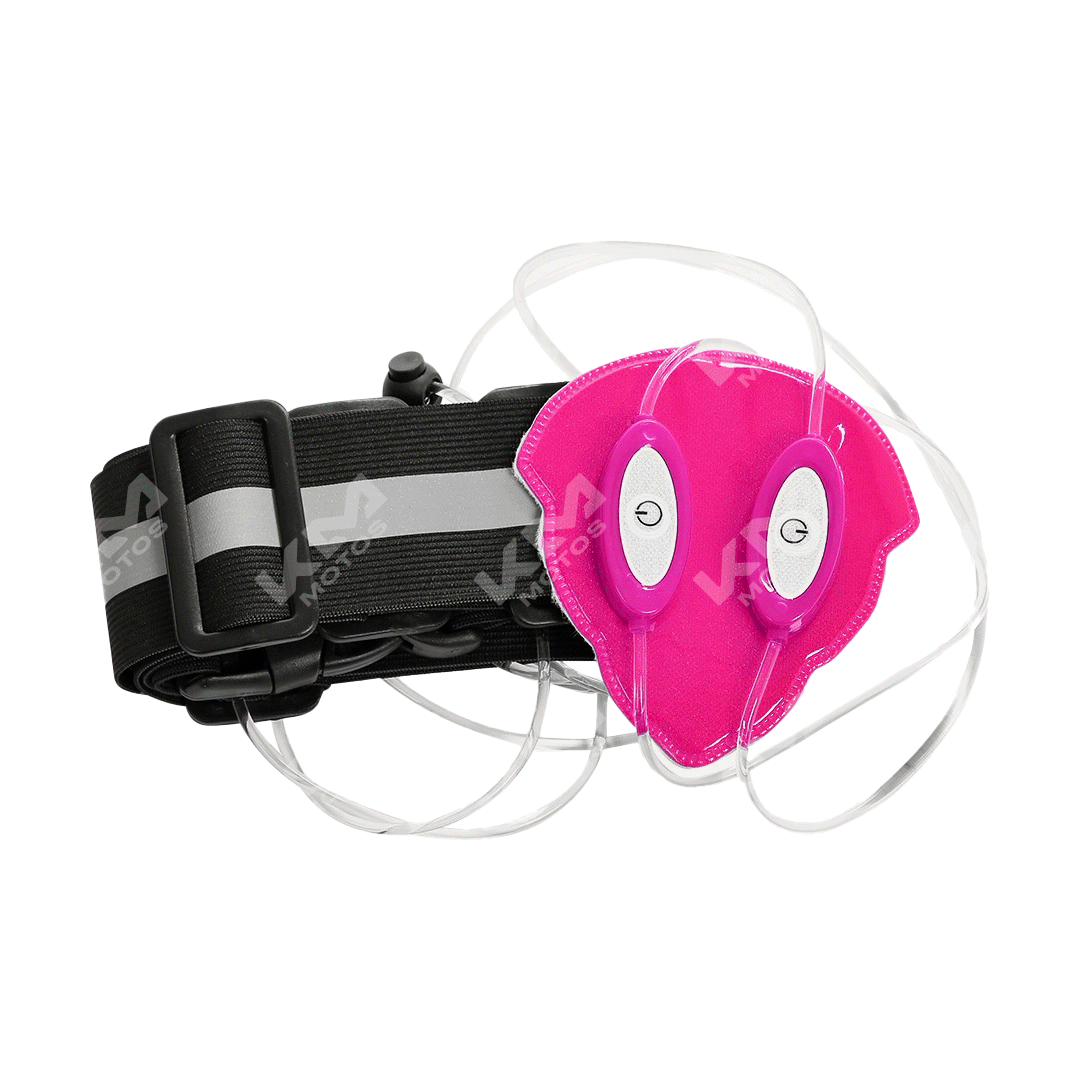 Chaleco reflectivo LED KMS, con luces brillantes y bandas reflectantes para mayor seguridad en exteriores.