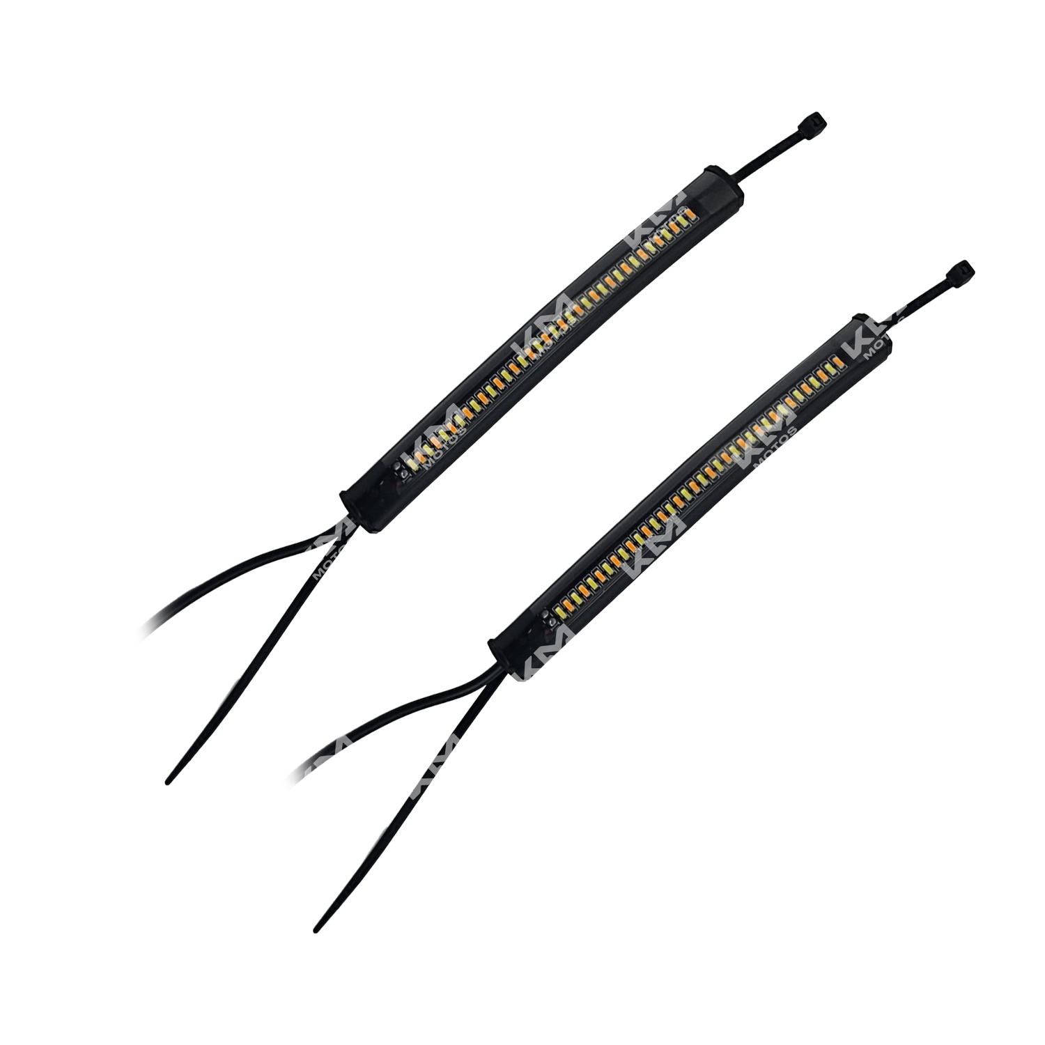 Cinta LED para barras KMS en color blanco, con control y conectores, ideal para iluminación decorativa y de ambiente.
