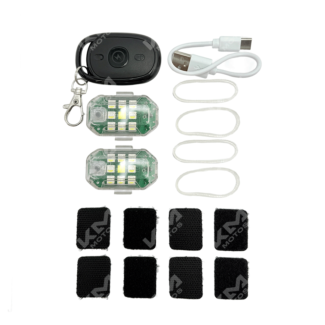 Módulo LED multifuncional KMS con control remoto, pantalla y botones para ajuste de iluminación y funciones diversas.
