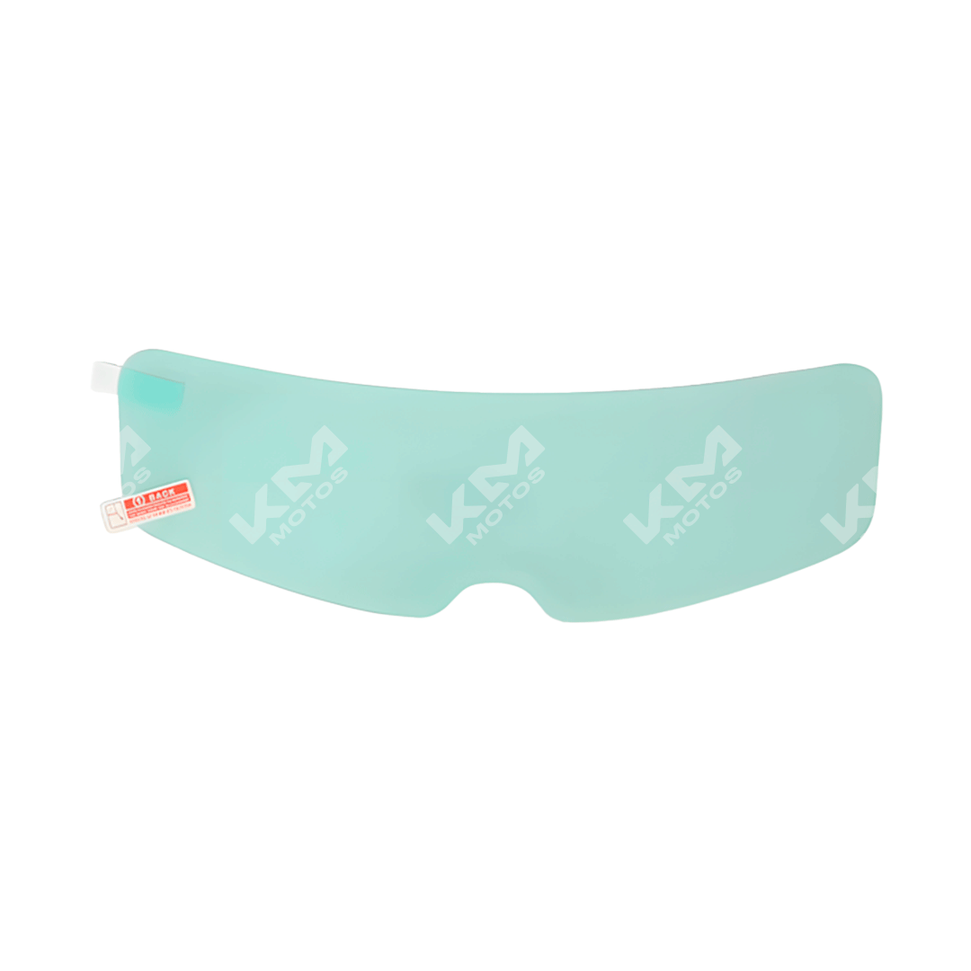 Visor antiencharte para casco universal de KMS, protección transparente para motociclistas, resistente y fácil de instalar.