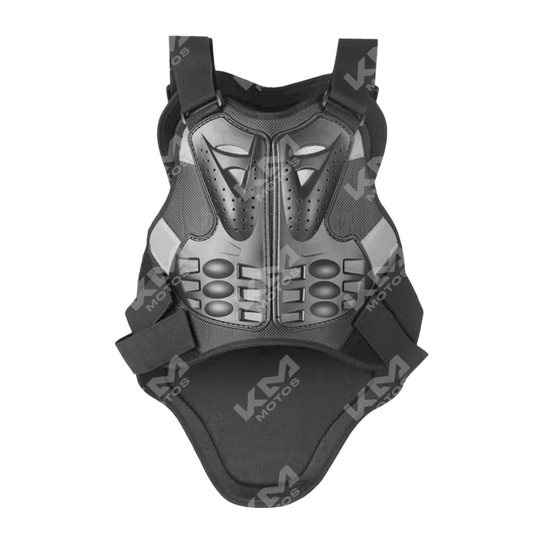 Protector de pecho para motocross KMS, chaleco de seguridad con protección robusta para pilotos de motocross.