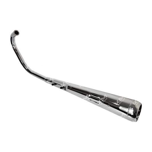 Escape completo KMS para FT125, MG150 y CG125, silenciador de motocicleta con acabado en negro.