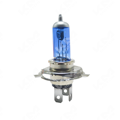 Farola halógena xenón azul de 12V y 35W para H4, luces de coche de la marca KM Motos, con socket H4.