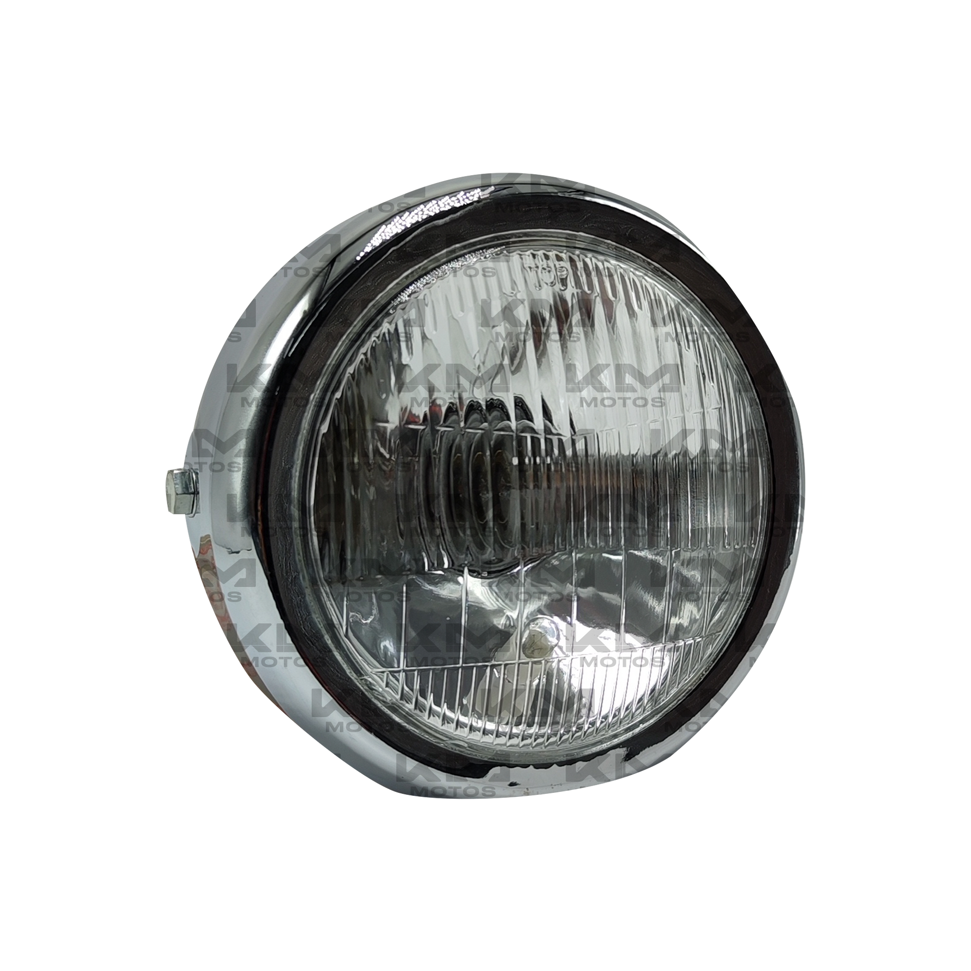 FOCO GN125 METAL OVALADO CROMADO KMS