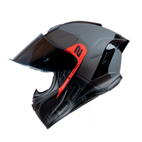 CASCO CERRADO ROJO/NEGRO MATE WLT109 HS2 D.V. VISERA OSCURA "L