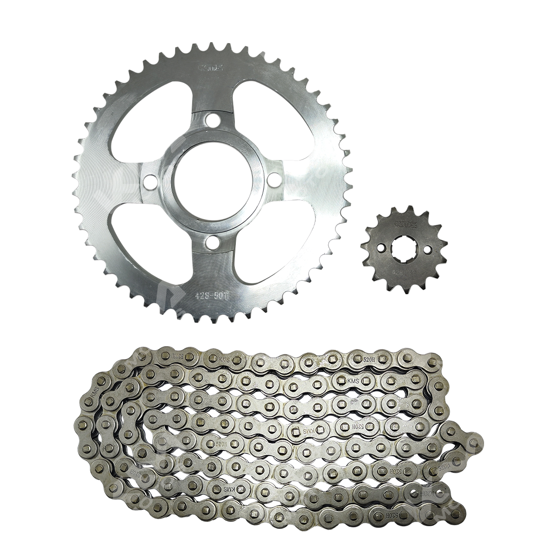 KIT DE TRACCION 50T/15T -428H FT150/XM200Z/GYA DE BUJES KMS - KMMOTOSHN