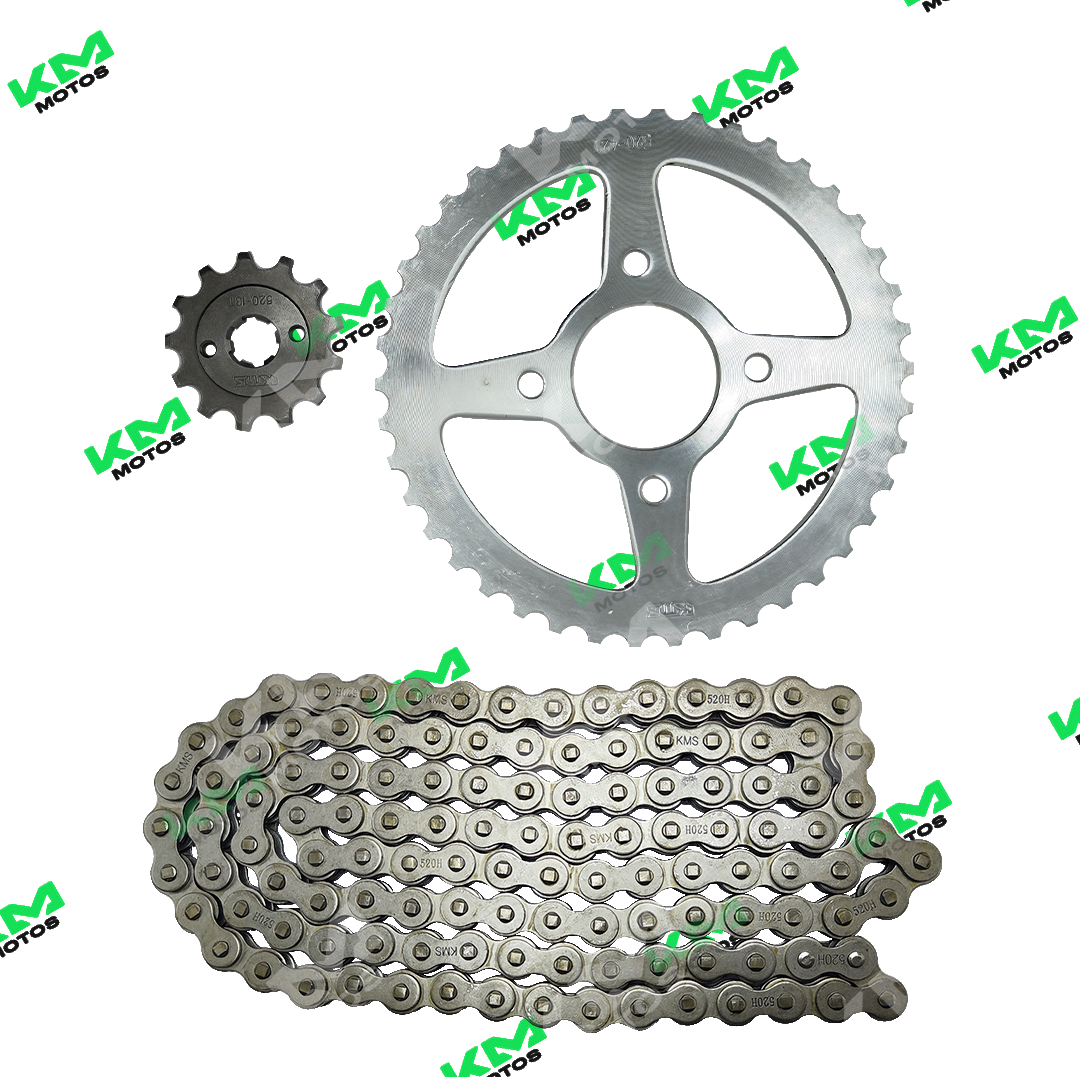 KIT DE TRACCION(ARRASTRE) 50T/15T -428H HJ125-7/HJ150-9/TX200/XM200 KMS