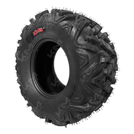 Llanta KMS 27x11x12 para cuatrimoto, neumático 4PR, diseño resistente y duradero para terrenos off-road.