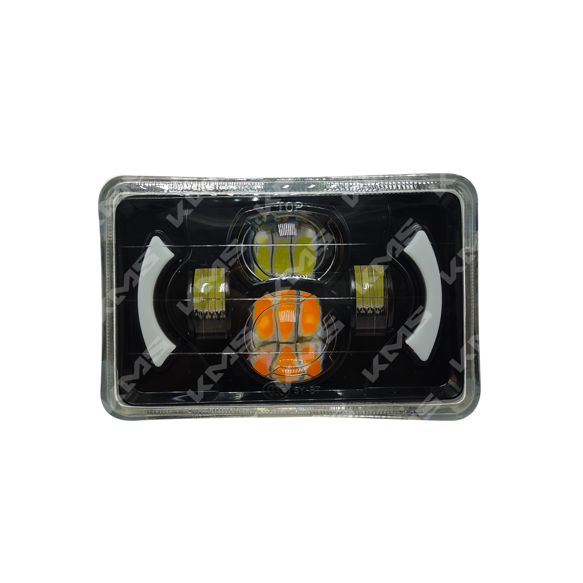 Luz LED cuadrada KM Motos GXT200/KMF200 PRIME02 KMS para motos, luz principal brillante y duradera con diseño compacto