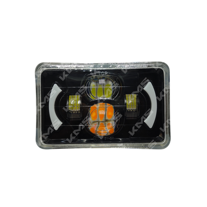 Luz LED cuadrada KM Motos GXT200/KMF200 PRIME02 KMS para motocicleta, foco principal brillante y resistente.