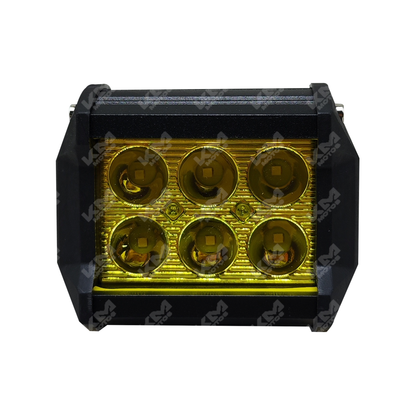 LUZ LED 6P AMARILLA BARRA CUADRADA METAL KMS