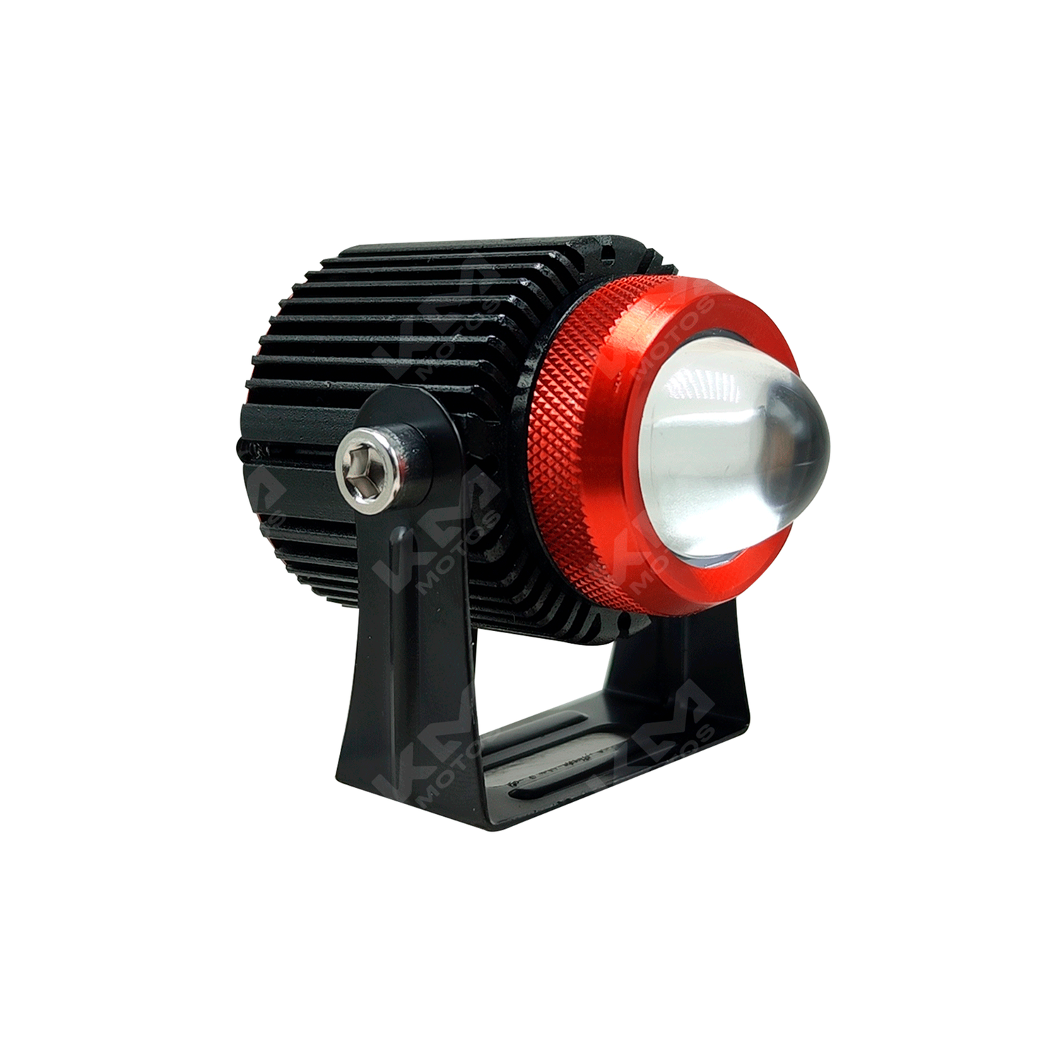 Luces LED M9 exploradoras de doble color de KM Motos, luces de señalización para motocicletas con luz blanca y ámbar.