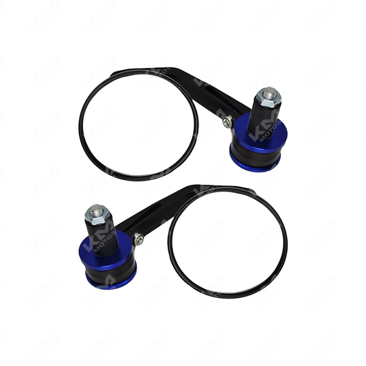 RETROVISORES REDONDO ALTO UNIVERSAL AZUL - KMMOTOSHN