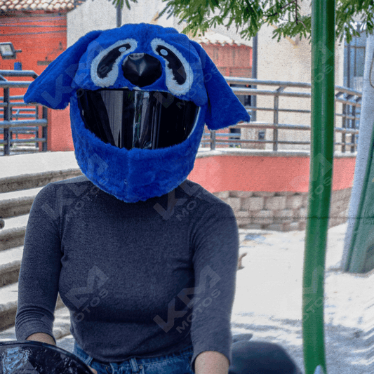 FUNDA P/CASCO UNIVERSAL STITCH BLUE KMS