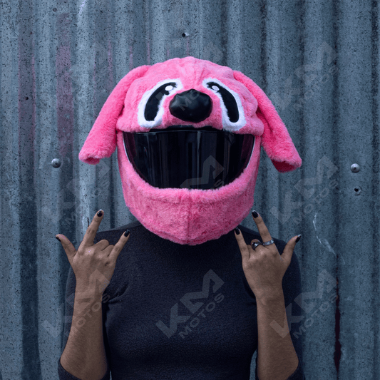 FUNDA P/CASCO UNIVERSAL STITCH PINK KMS