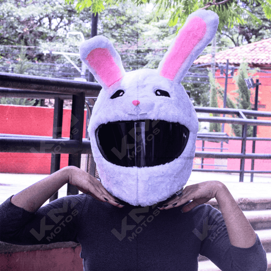 FUNDA P/CASCO UNIVERSAL CONEJO BLANCO KMS
