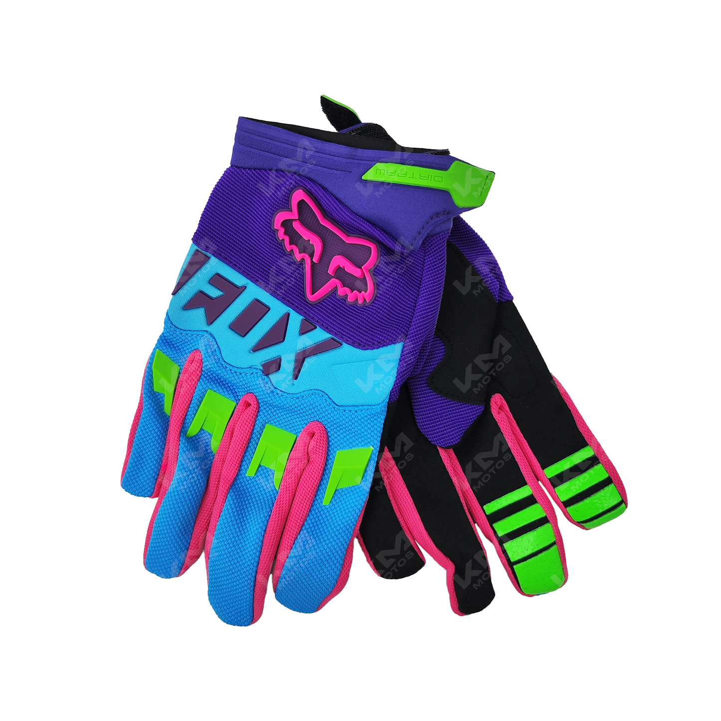 GUANTES FOX + PROTECCION MULTICOLOR - KMMOTOSHN