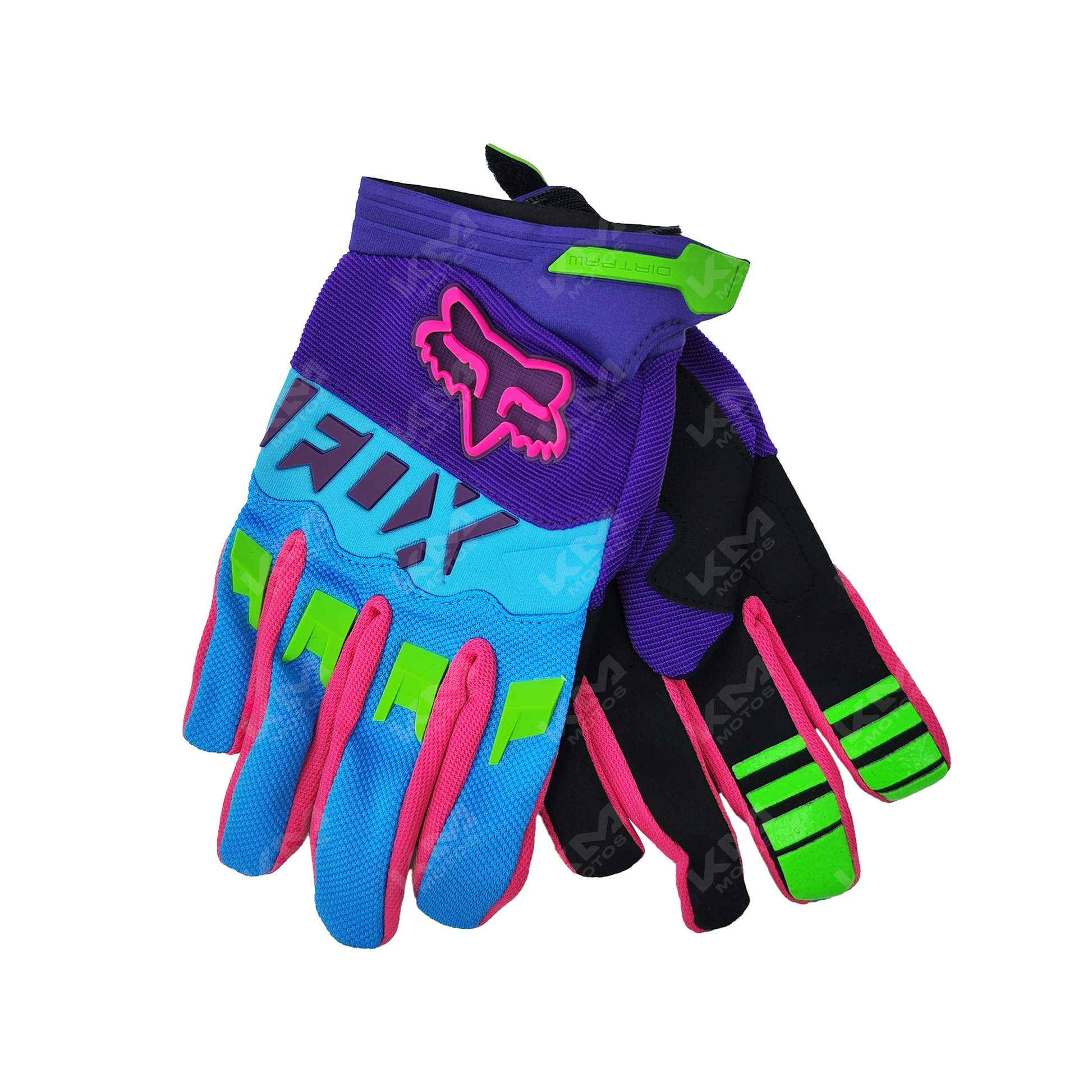 GUANTES FOX + PROTECCION MULTICOLOR - KMMOTOSHN