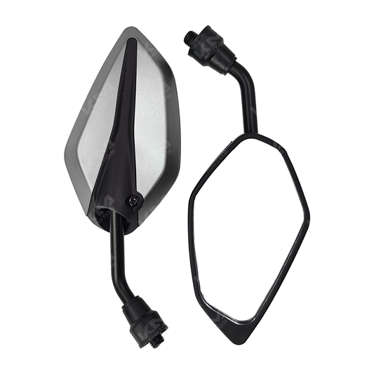 RETROVISORES BAJITOS M8/M10 LS02 CROMO - KMMOTOSHN