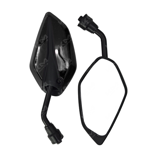 RETROVISORES BAJITOS M8/M10 LS02 NEGRO - KMMOTOSHN