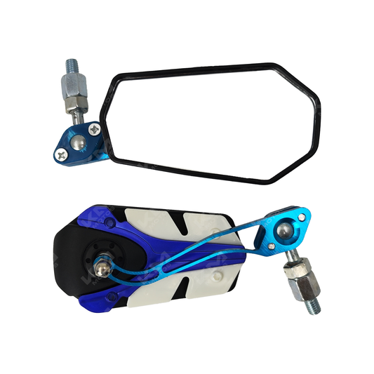 RETROVISORES LS01 IRON DOBLE D/LUJO AZUL - KMMOTOSHN