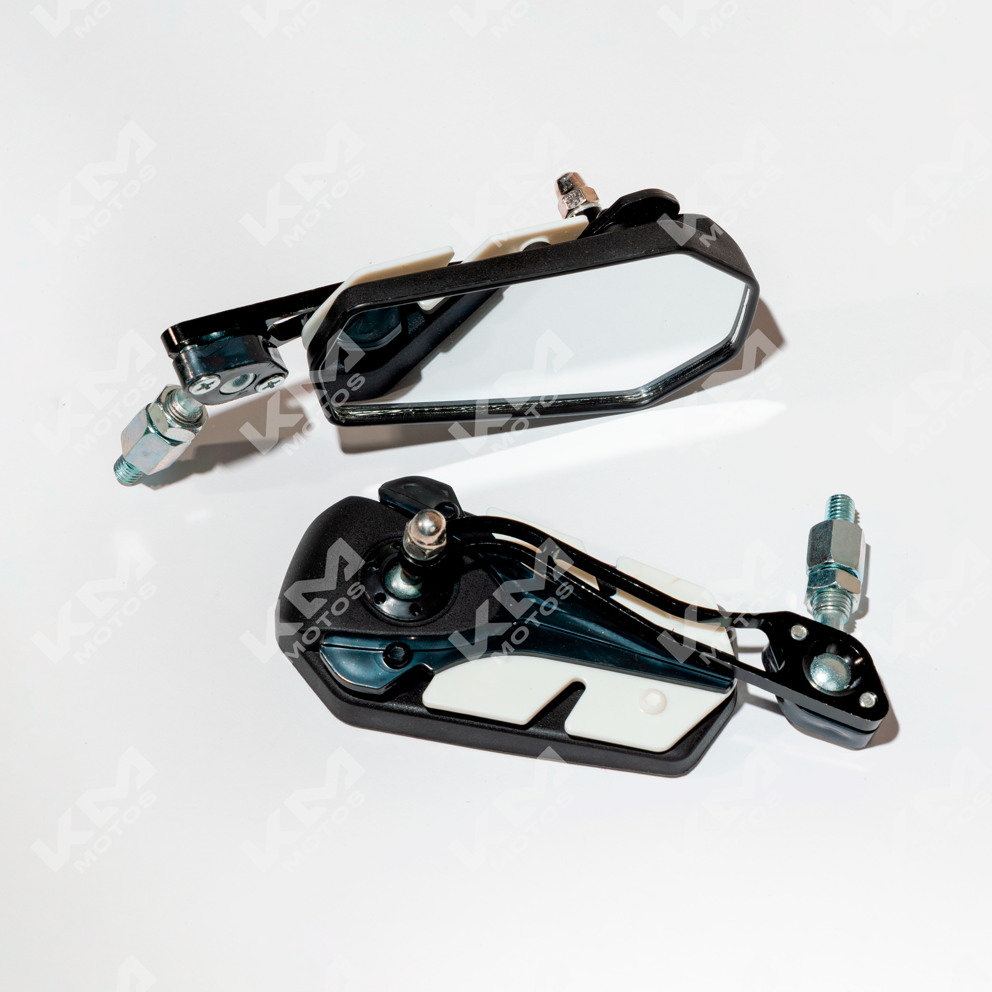 RETROVISORES LS01 IRON DOBLE D/LUJO NEGROLS01 - KMMOTOSHN
