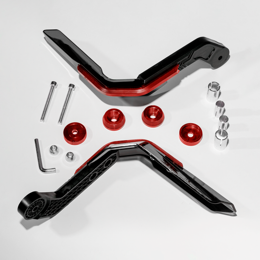 PROTECTOR DE MANECILLAS RACING PLUS (DE CONTRAPESA) ROJO