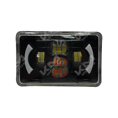 Luz LED cuadrada principal para coche KM Motos Prime02, con diseño brillante y duradero, ideal para iluminación de vehículos.