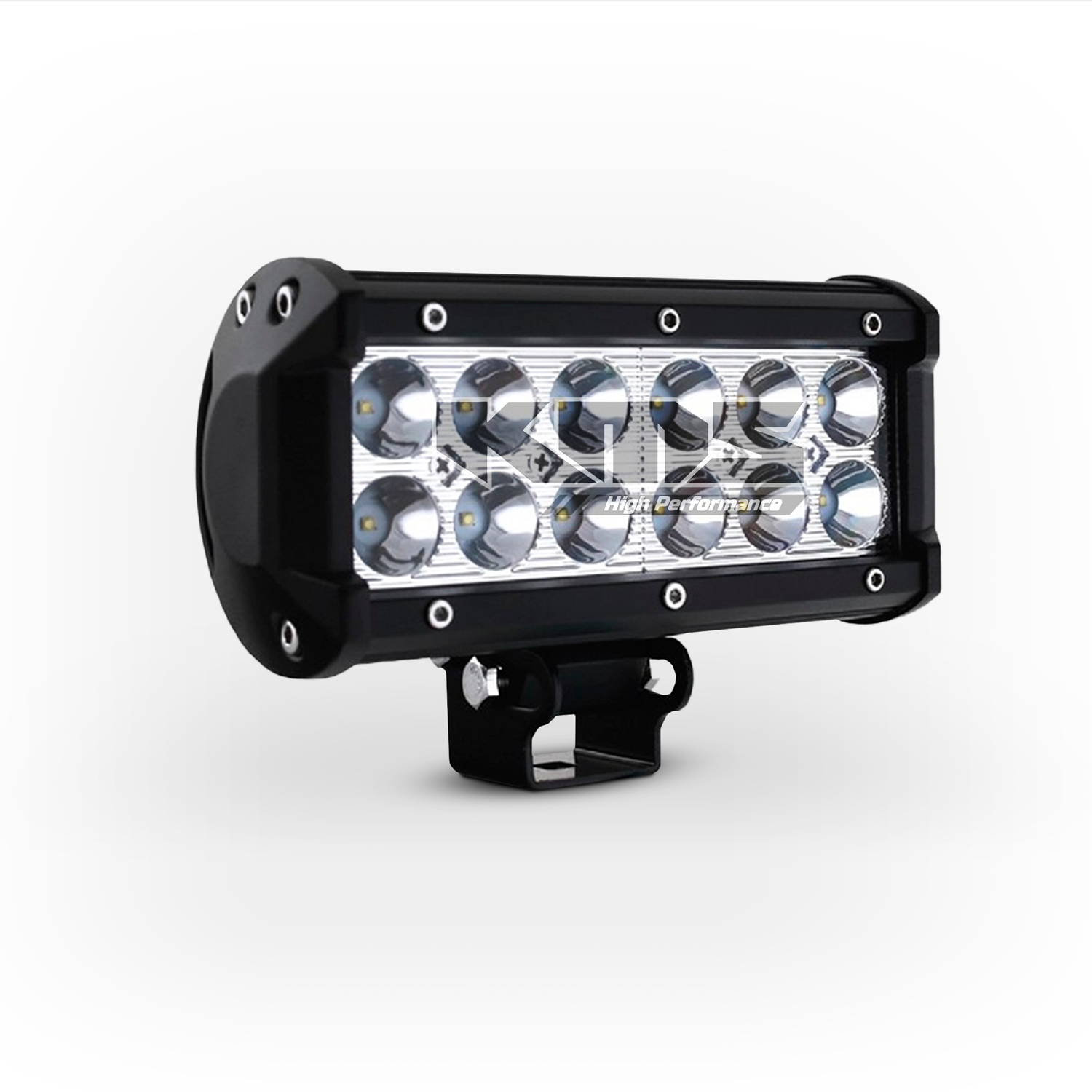BARRA LED CUADRADA 12P NEGRO KMS - KMMOTOSHN