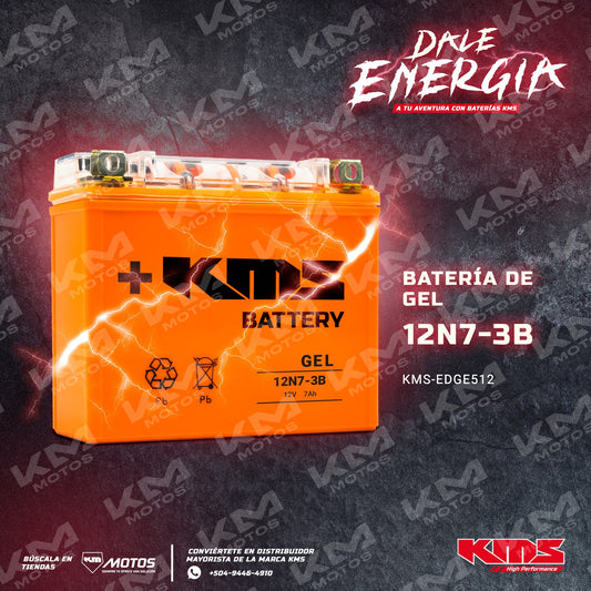 Batería de Gel 12N7-3B Kms/haojue 150,RKS150,RC150,FT150,FT150GT,ATV150,ATV200,ATV180