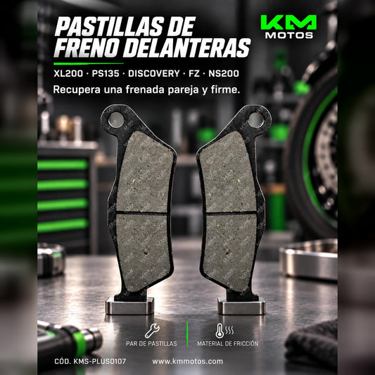 PASTILLAS DE FRENO XL200/PS135/DISCOVERY/FZ/NS200 DEL — KMS-PLUS0107 | KM Motos