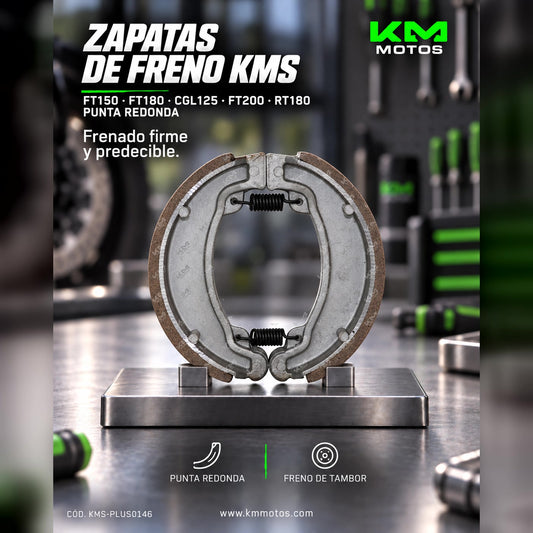 ZAPATA FT150/FT180/CGL125/FT200/RT180 PUNTA REDONDA — KMS-PLUS0146 | KM Motos