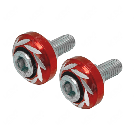 TORNILLOS DECORATIVOS P/PLACA (UNIDAD) ROJO KMS