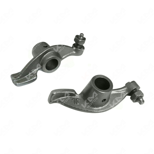 Balancines KMS para YBR125, componentes resistentes y duraderos, en color negro con detalles metálicos.