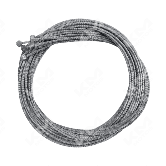 Cable de embrague sin forro de 3mm KM Motos con prisionero, cable de alta calidad para motocicletas.