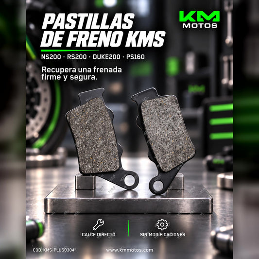 Pastilla de Freno NS200/RS200/DUKE200/PS160 Trasera — KMS-PLUS0304 | KM Motos