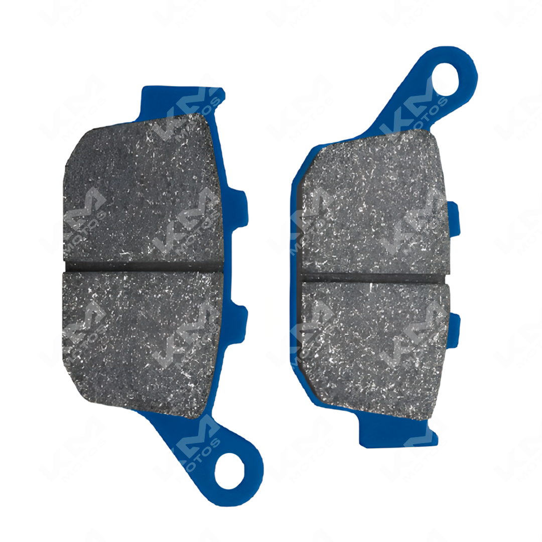 Pastillas de freno KM Motos para motos Spitzer 150, GSR 180/200/250, en color negro, para rendimiento y seguridad.