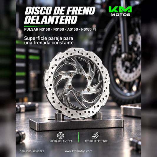 DISCO DE FRENO DEL PULSAR NS150-NS160-AS150-NS 160FI WIMMA KMS — KMS-RCM0222 | KM Motos