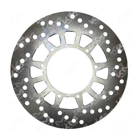 Disco de freno WIMMA para XTZ125, DT 125, DT200 y XT 225, con superficie de fricción y orificios de ventilación.