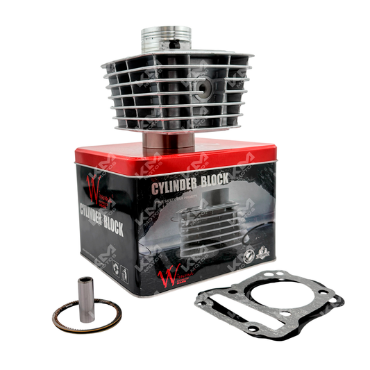 Cilindro para motocicleta KM Motos CB1-125 / CB-125F, color gris, de motor de cadena, parte del kit de cilindro.