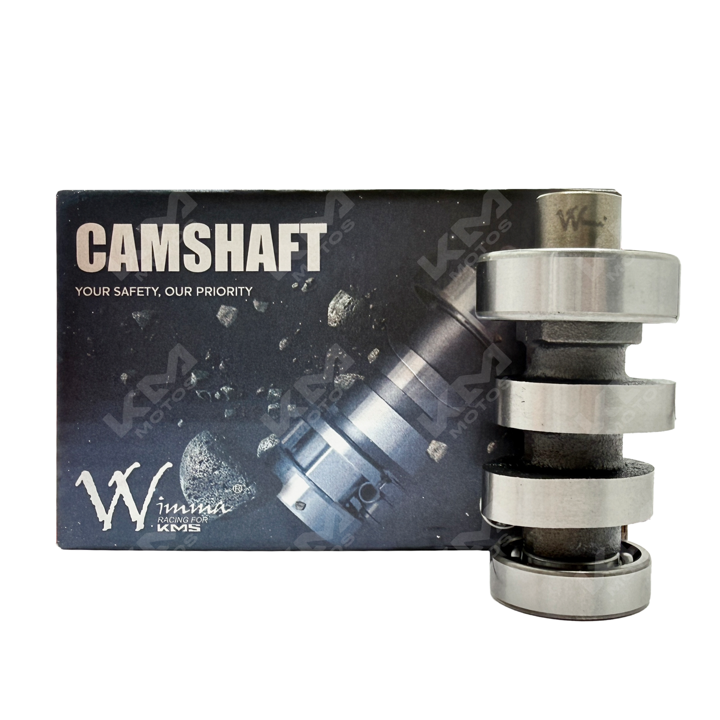 Árbol de leva WIMMA para Yamaha Crux 110 Rev, componente de motor, con detalles visibles en la imagen KMS-RCM0270.
