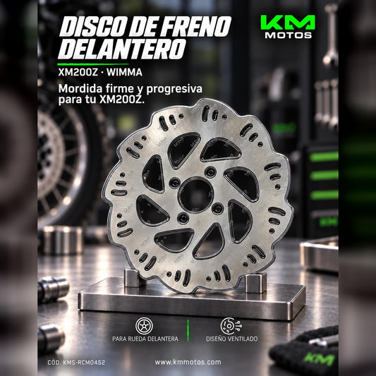 DISCO DE FRENO XM200Z DEL. WIMMA KMS — KMS-RCM0452 | KM Motos
