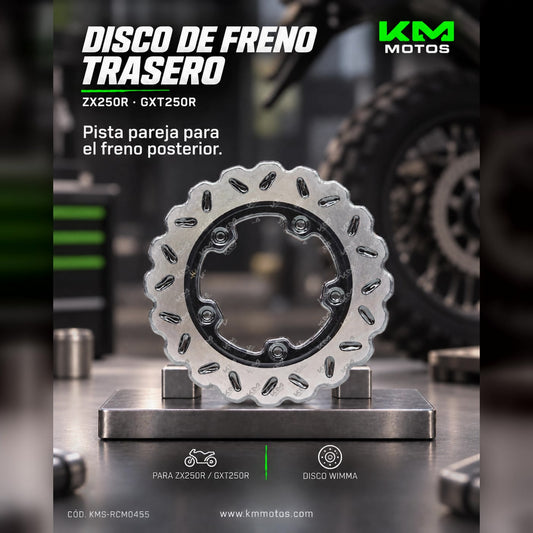 Disco de Freno ZX250R/GXT250R Trasero Wimma Kms — KMS-RCM0455 | KM Motos