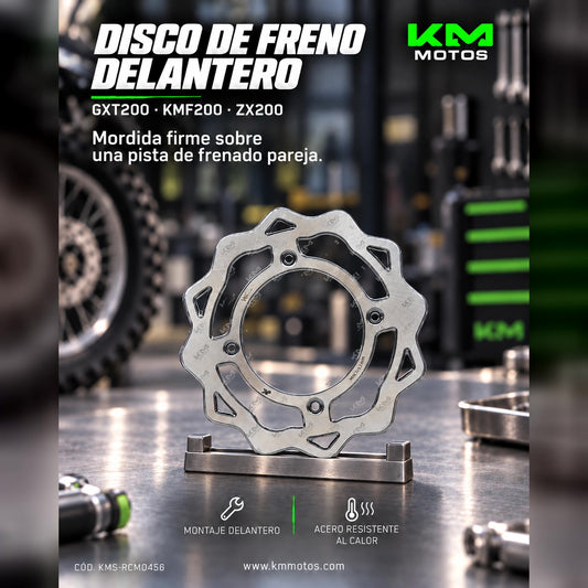 DISCO DE FRENO GXT200/KMF200/ZX200 DEL WIMMA KMS — KMS-RCM0456 | KM Motos