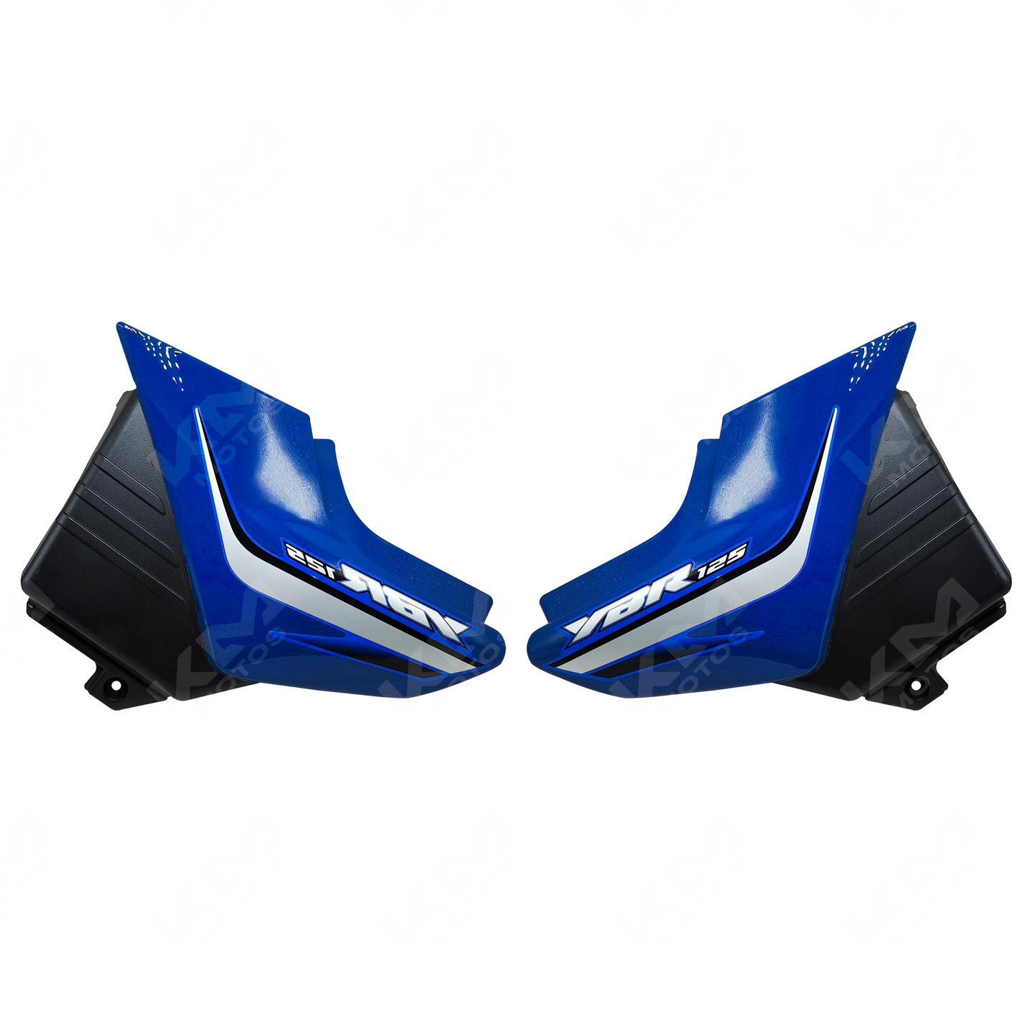 TAPADERAS LATERALES YBR125 -E/-ED/-G AZUL KMS - KMMOTOSHN