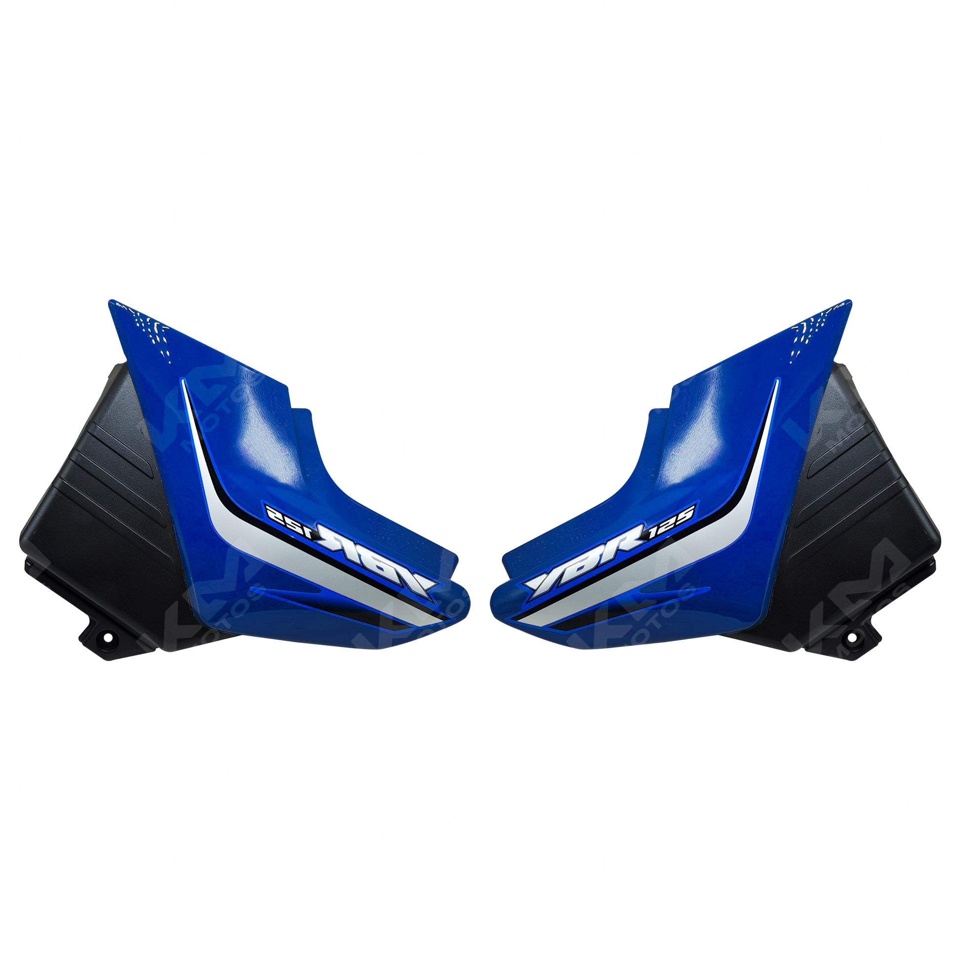 TAPADERAS LATERALES YBR125 -E/-ED/-G AZUL KMS - KMMOTOSHN